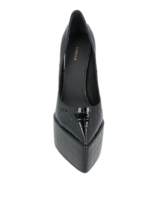 Le Silla Black Pumps Textile Fibers