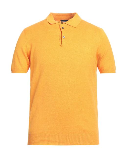 Drumohr Yellow Sweater Flax, Polyester for men