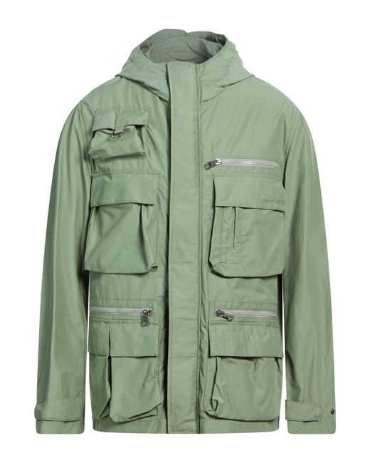 Woolrich Green Jacket Cotton, Polyamide for men