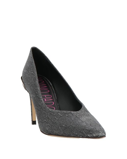 Luciano Padovan Gray Pumps Textile Fibers