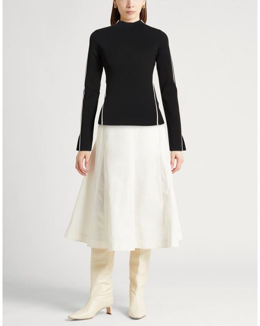 Sportmax Black Turtleneck Viscose, Polyamide, Polyester, Elastane