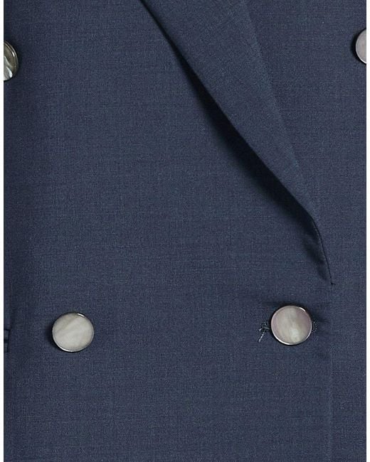 Nineminutes Blue Slate Blazer Polyester, Wool, Elastane