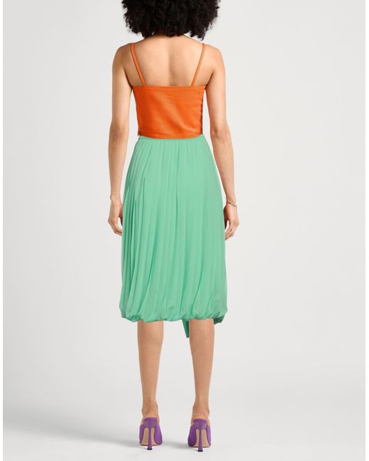 Dries Van Noten Green Midi Skirt