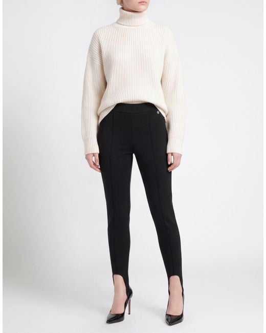 Liu Jo Black Pants Viscose, Polyamide, Elastane