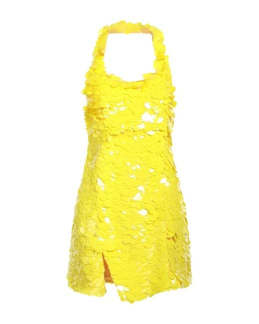 The Attico Yellow Mini Dress With All-Over Sequins