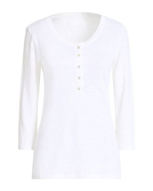 120% Lino White T-Shirts