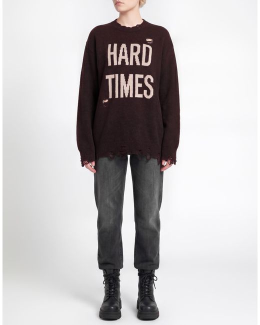 Moschino Brown Dark Sweater Virgin Wool