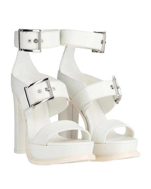 McQueen White Sandals