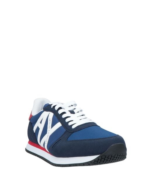 ARMANI EXCHANGE Blue Midnight Sneakers Polyamide, Elastane, Polyester, Polyurethane for men