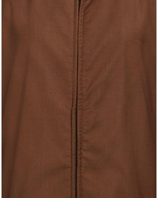 Hevò Brown Jacket Polyester, Wool, Elastane