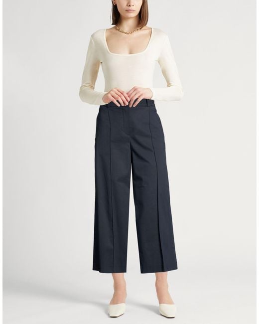 Eleventy Blue Pants Cotton, Lyocell, Elastane