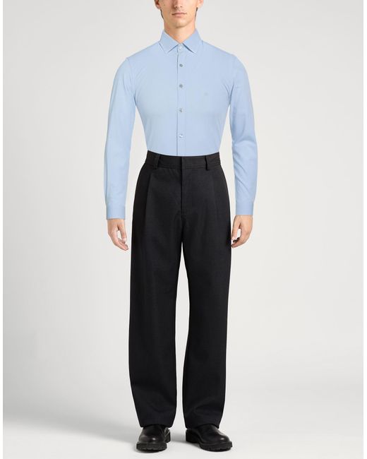 Calvin Klein Blue Light Shirt Cotton, Elastane for men