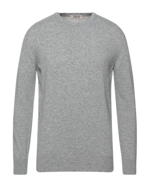 Tsd12 Gray Sweater Merino Wool, Viscose, Polyamide, Cashmere for men