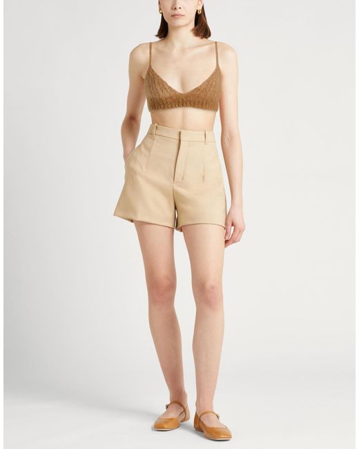 Alanui Natural Camel Top Alpaca Wool, Polyamide
