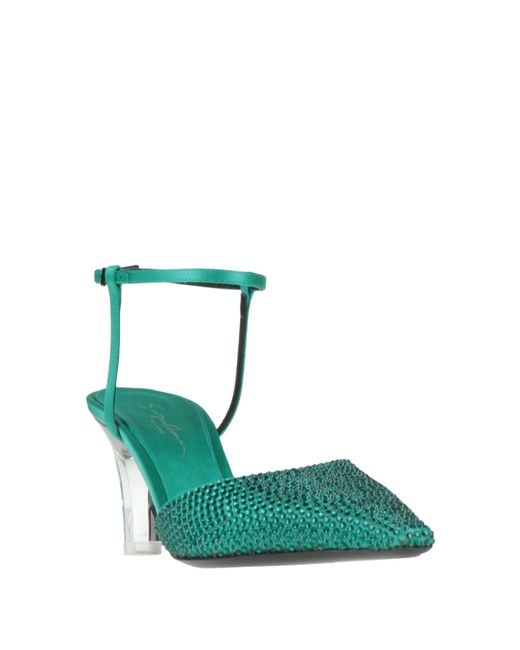 Giorgio Armani Green Pumps Textile Fibers