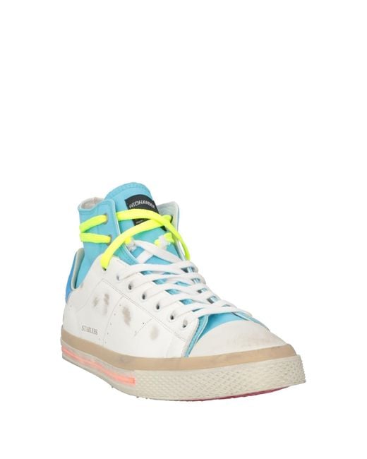 HIDNANDER Blue Archetypal Sneakers Leather, Textile Fibers