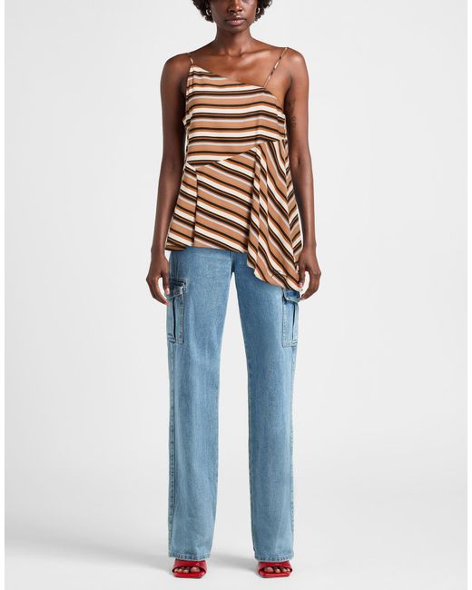 Trussardi Brown Top Viscose, Polyamide