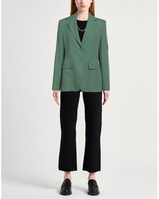 Weekend by Maxmara Green Blazer Cotton, Linen