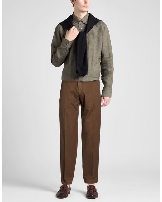 Santaniello Brown Evoluto Pants Cotton, Elastane for men