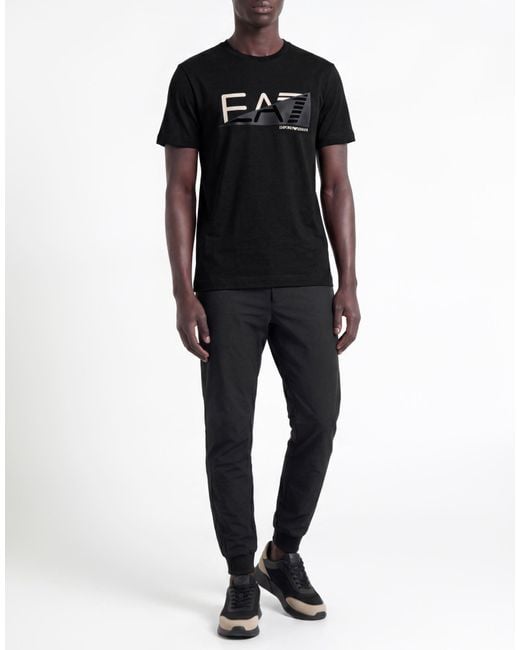 EA7 Black T-Shirts for men