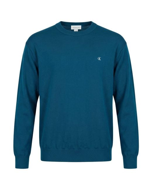 Calvin Klein Blue Sweater Cotton for men
