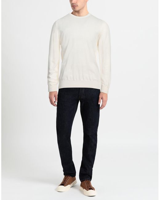 Pullover Vneck de hombre de color White