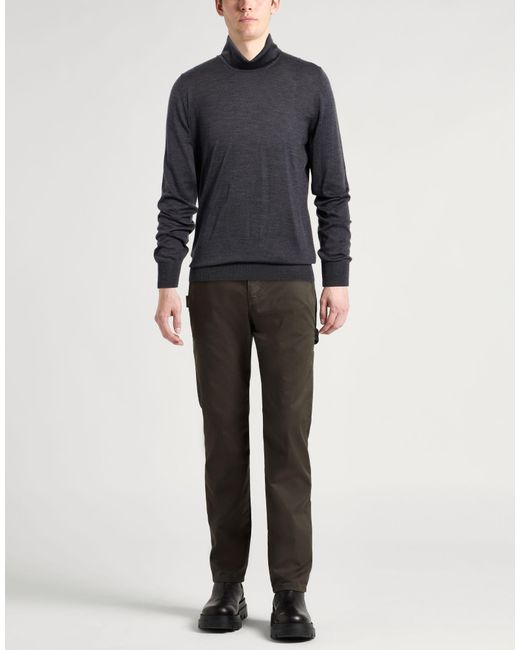 Lardini Gray Charcoal Turtleneck Wool for men