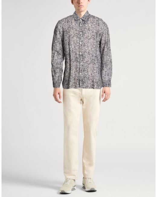 John Varvatos Gray Shirt Linen for men