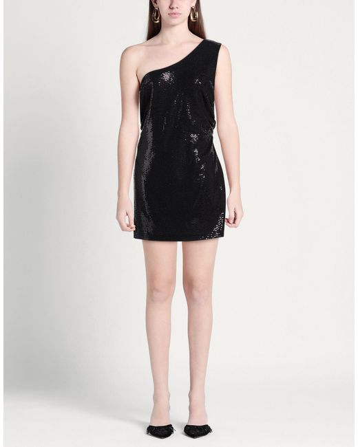 Nora Barth Black Mini Dress Polyester, Elastane