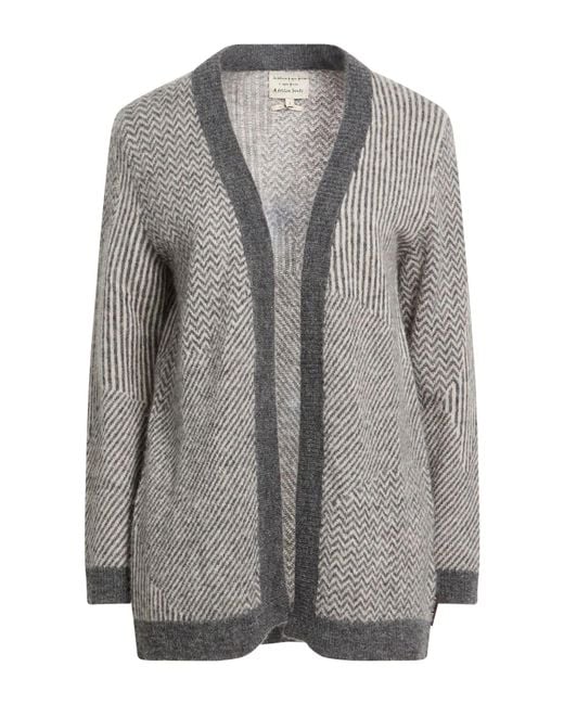 ALESSIA SANTI Gray Cardigan Alpaca Wool, Polyamide, Wool