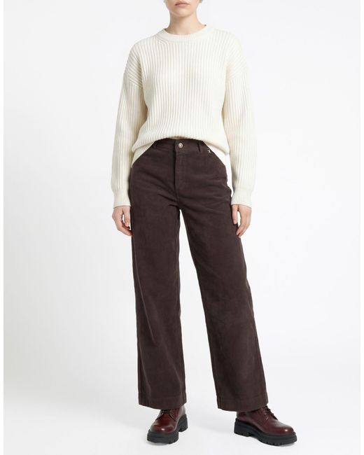 Souvenir Clubbing Brown Chocolate Pants Cotton, Elastane