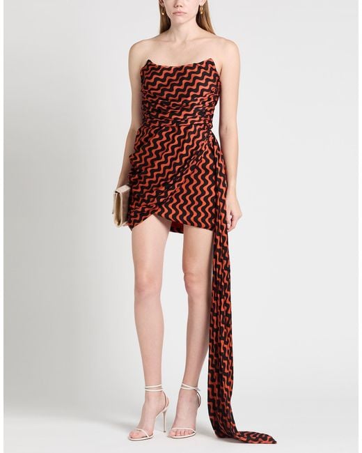 Jijil Red Mini Dress Viscose, Polyester
