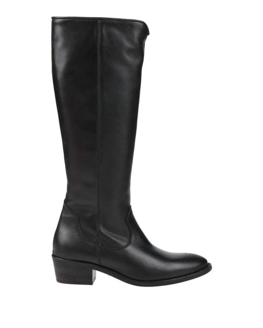 Les Tulipes Black Boot Calfskin