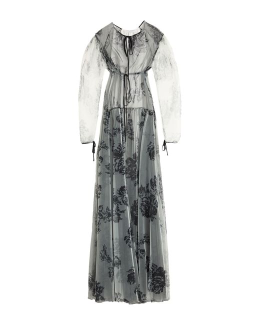 Philosophy Di Lorenzo Serafini Gray Light Maxi Dress Polyester