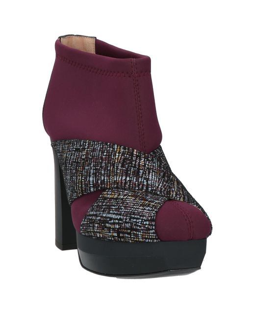 Pollini Purple Ankle Boots