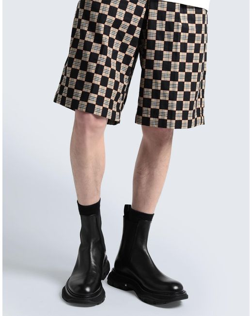 McQueen Black Ankle Boots Soft Leather for men