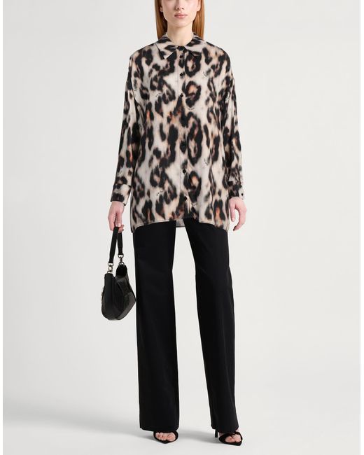 Gaelle Paris Black Shirt Viscose, Cotton