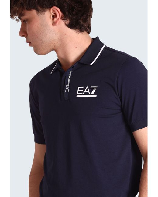 EA7 Poloshirt in Blue für Herren