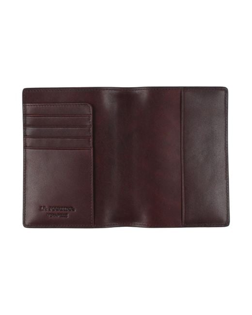 La Martina Purple Dark Wallet Leather for men