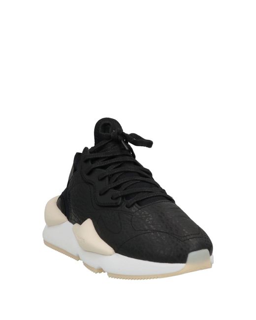 Y-3 Black Kaiwa Low-top Leather Trainers for men