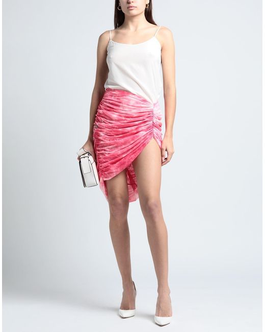 DES_PHEMMES Pink Mini Skirt Nylon