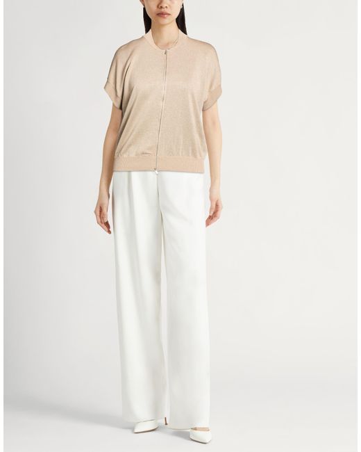 Peserico Natural Cardigan Cotton, Viscose, Metal