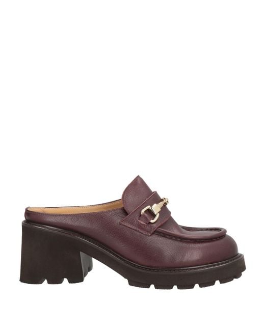 Doucal's Brown Mules & Clogs Leather
