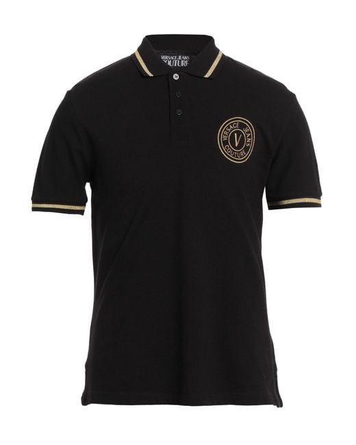 Versace Jeans Couture Black Polo Shirt for men