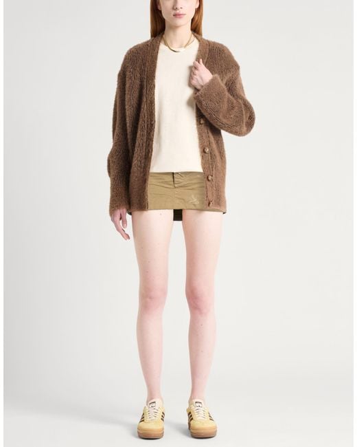 DSquared² Natural Khaki Mini Skirt Cotton