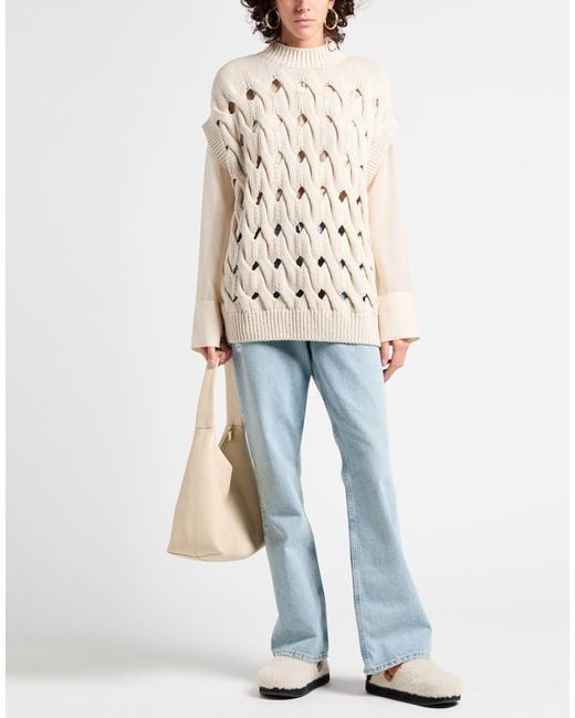 Anine Bing White Turtleneck Cotton, Polyester