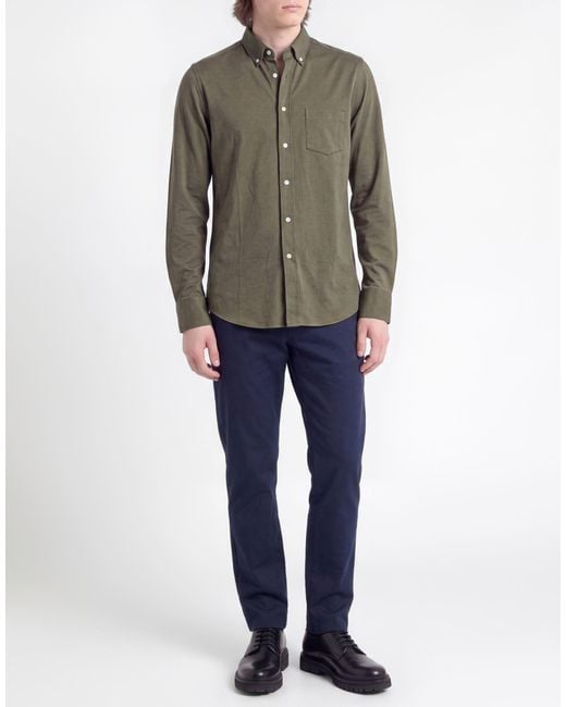 Manuel Ritz Green Military Shirt Cotton for men