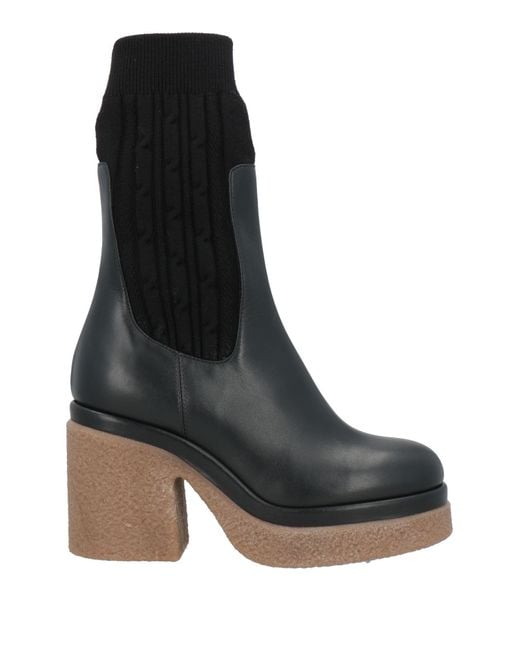 Agnona Black Ankle Boots