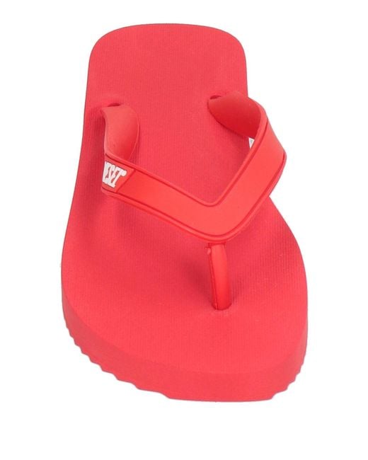 DIESEL Red Thong Sandal Synthetisches Material