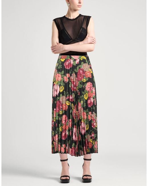 Junya Watanabe Black Midi Skirt Polyester, Wool